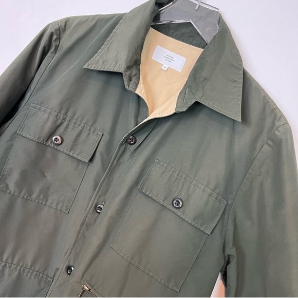 Jack Spade Green Utility Jacket Pockets Button Front Medium - Picture 6 of 12